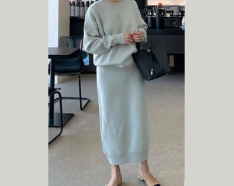 sweater skirt matching set