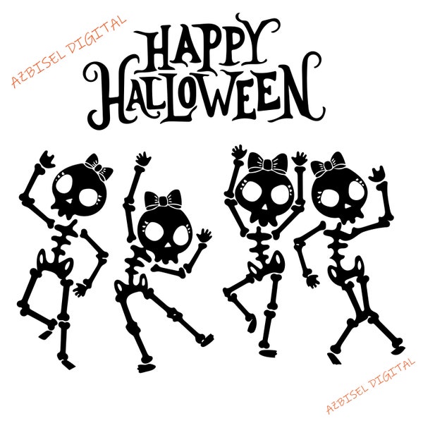 Happy Halloween Skeleton  Girls SVG File, Funny Halloween PNG File, Halloween Witches SVG, Halloween Party Svg File, Funny Halloween Svg