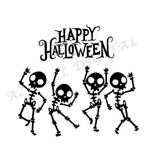 Happy Halloween Skeleton SVG File, Funny Halloween SVG File