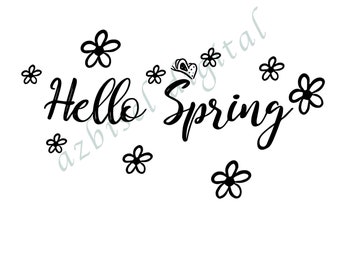 Hello Spring SVG, Spring Svg, Spring Love Svg, Geschenk für Frühlingsliebhaber, Ostersvg, Willkommen Frühling Svg, Happy Easter Svg