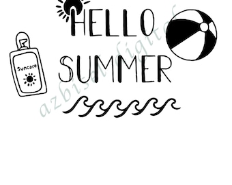 Hello Summer SVG, Hello Summer PNG, Summer Svg