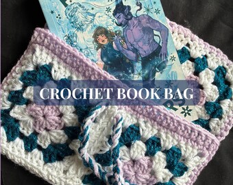 Handmade Crochet Book Sleeves, Book Bags, Granny Square Book Cover, Paperback Book Cover, Kindle Cover, Book Accessories