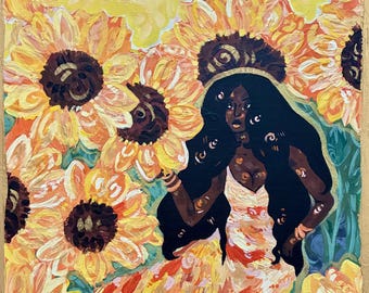 El Sol. - Pintura acrílica original de 40,6 x 50,8 cm.