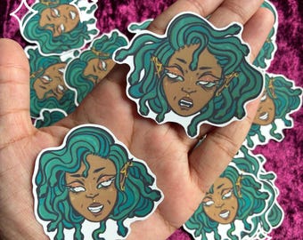 Medusa Stickers, Matte sticker, Greek Myth, Laptop Sticker, Accessories, Stationery