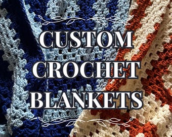 Custom Crochet Granny Square Blanket: Handmade Cozy Throw