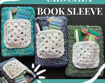 Crochet Book Sleeve, Book cover, Handmade Crochet, Crochet Accessory, Book Protector, Book Accessory