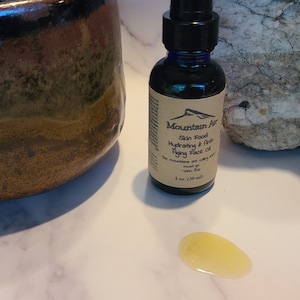 Organic Skin Food, Sustainable, Face Oil, Sensitive, Serum, Nourishing, Moisturizing, Squalene, CoQ10, Gift, Mom, Wife, Handmade, Vegan