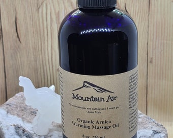 Organic Arnica Warming Massage Oil, Sesame, Body Oil, Date Night, Gifts, Warm, Natural, Vegan, Sustainable, Relaxing, Organic, Handmade