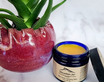 Organic Vegan Cleansing Balm, Plant Power, 2 oz, with Bamboo Round