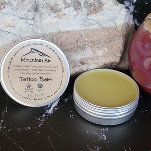 Organic Tattoo Balm, New Tattoos and Old Tattoos, Vegan Tattoo Balm, Tattoo Butter, Tattoo Salve, Gift, Wedding, Shower, Handmade, Natural