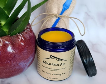 Organic Vegan Cleansing Balm, Plant Power, 4 oz, with Washcloth
