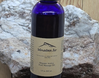 Organic Arnica Foot Massage Oil, Hiking, Sustainable, Runners, Reflexology Card, Plant-Based, Gifts, Vegan, Organic, Gift, Handmade