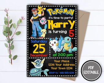 Featured image of post Free Editable Pokemon Birthday Invitations