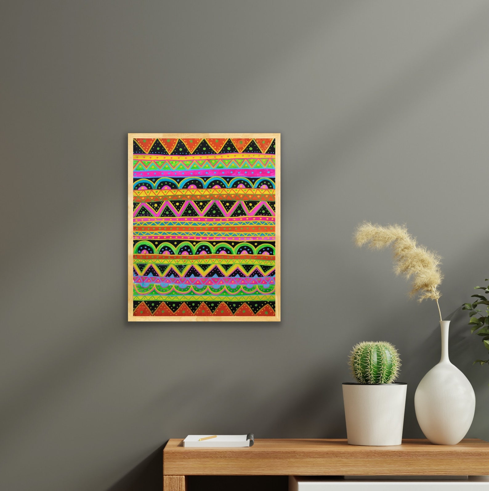 Mexican Pattern, Colorful Boho Wall Art, Mexican Wall Art Print ...