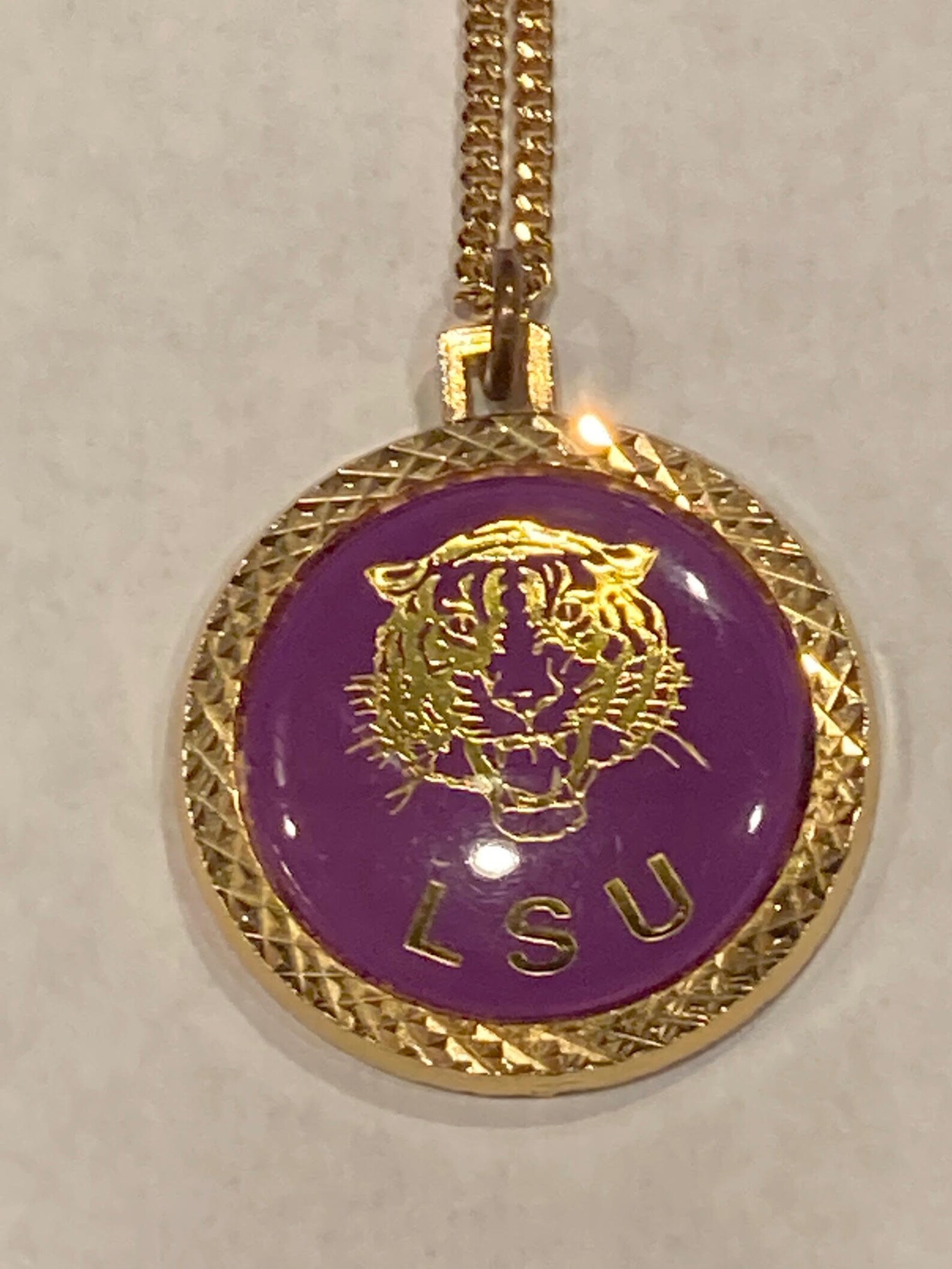 LSU Pendant Necklace costume Jewelry Etsy