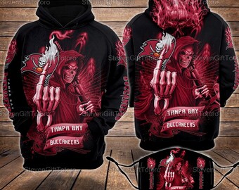 Tampa Bay Buccaneers Skull Hoodie | NFL Geschenken |  Buccaneers Ventilatoren NFL PHT162104G05