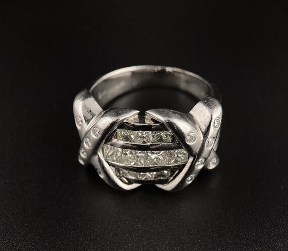 Diamond Ring,14K White Gold Ring,Gemstone Ring,Dia
