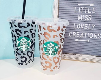 Leopard Print Starbucks Cold Cup | Leopard Print Tumbler | Leopard Print Cup | Starbucks Cup | Cheetah Print Cup | Leopard Print Coffee Cup