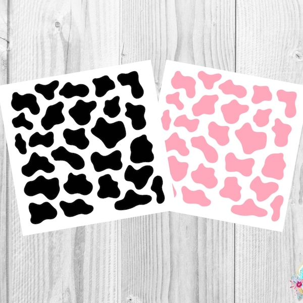 Cow Print Vinyl Decal | Cow Print Sticker | Tumbler Decal | Car Window Decal | Cow Print Sheet | Cow Spots | Cow Hide | Cow Pattern Sticker