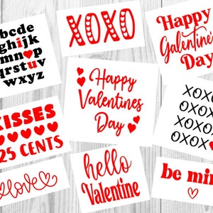 Valentine's Day Decals Galentine's Day Decal Happy Valentine's Day Decal Valentine's Stickers XOXO Decal Be Mine Decal Love Decal image 1