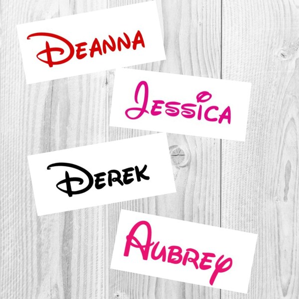 Mouse Font Name Decal | Personalized Name Decal | Word Decal | Word Label | Name Sticker | Walt Font | Mouse Font Style | Name Tags