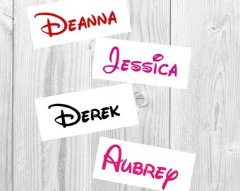 Mouse Font Name Decal | Personalized Name Decal | Word Decal | Word Label | Name Sticker | Walt Font | Mouse Font Style | Name Tags