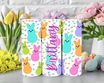 Personalized Easter Bunnies Skinny Tumbler, Kids Easter Tumbler, Easter Candy Tumbler, Easter Basket Gifts, Easter Cup, Easter Gift, Kid Cup