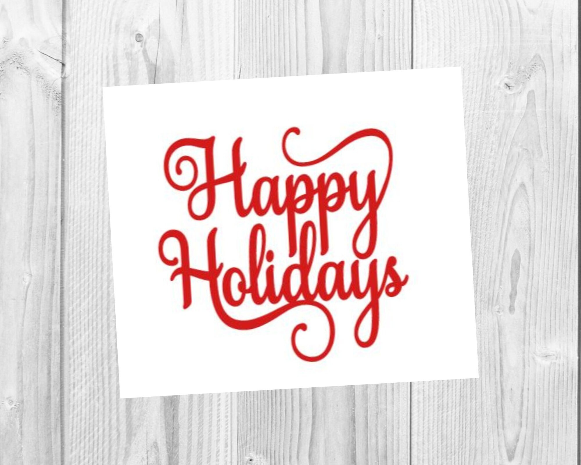 Happy Holidays Christmas Holiday Stickers PNG, Print & Cut, Stickers F –  SimplySnowDesigns