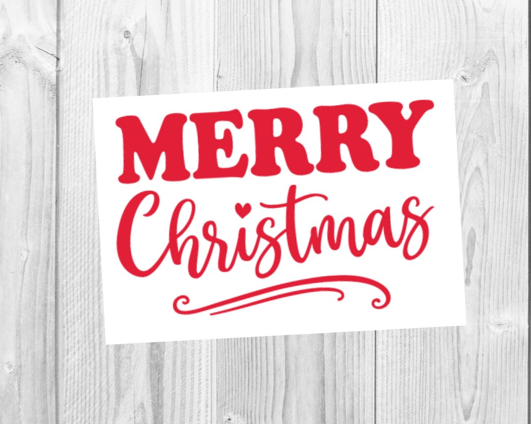 Merry Christmas Vinyl Decal Christmas Decal Merry Christmas Sticker