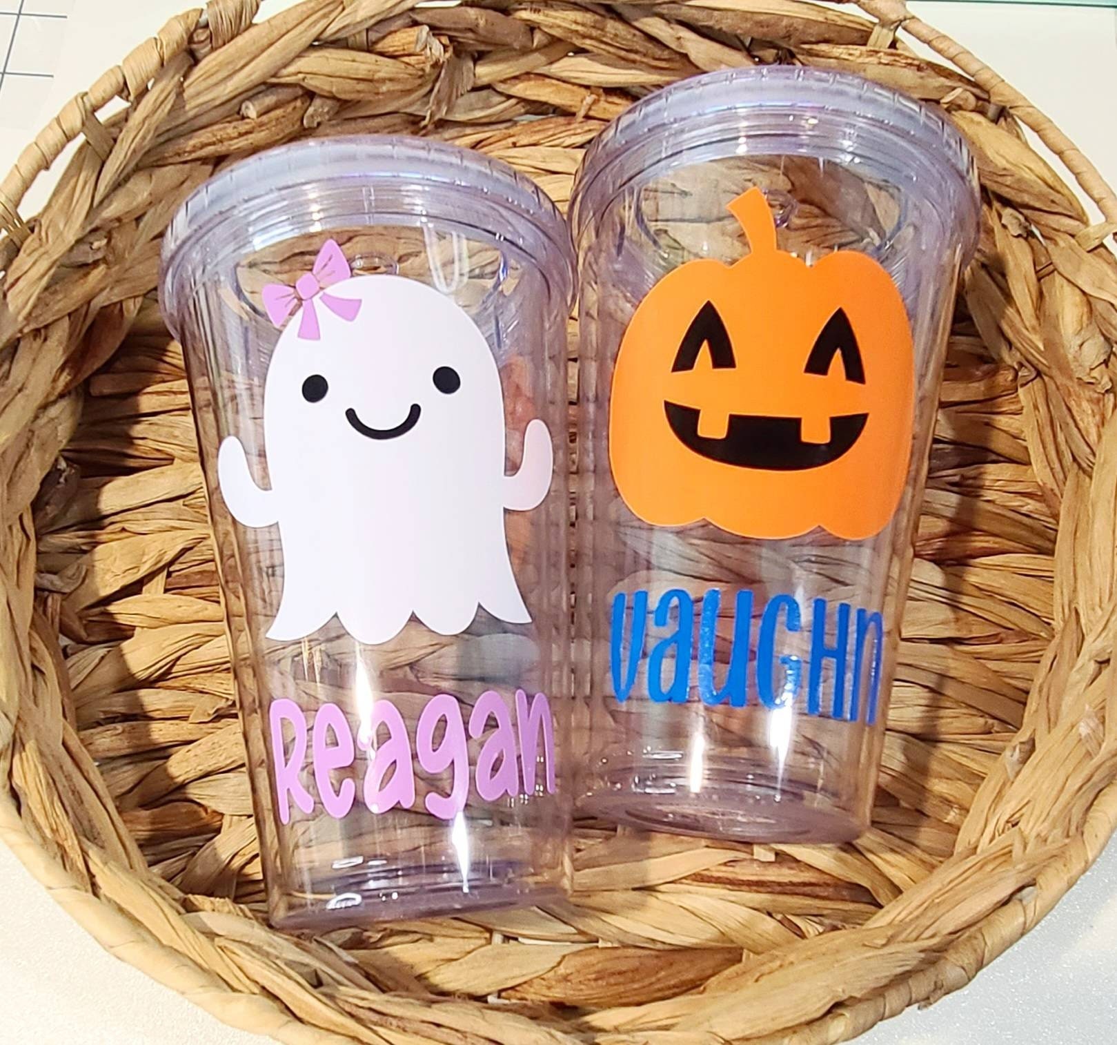 Personalized Halloween Tumblers For Kids Pumpkin Tumbler Ghost