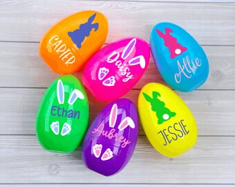 Personalized Jumbo Easter Bunny Easter Eggs | Large Name Easter Eggs | Large Plastic Easter Eggs | Name Easter Egg | Easter Basket Stuffers