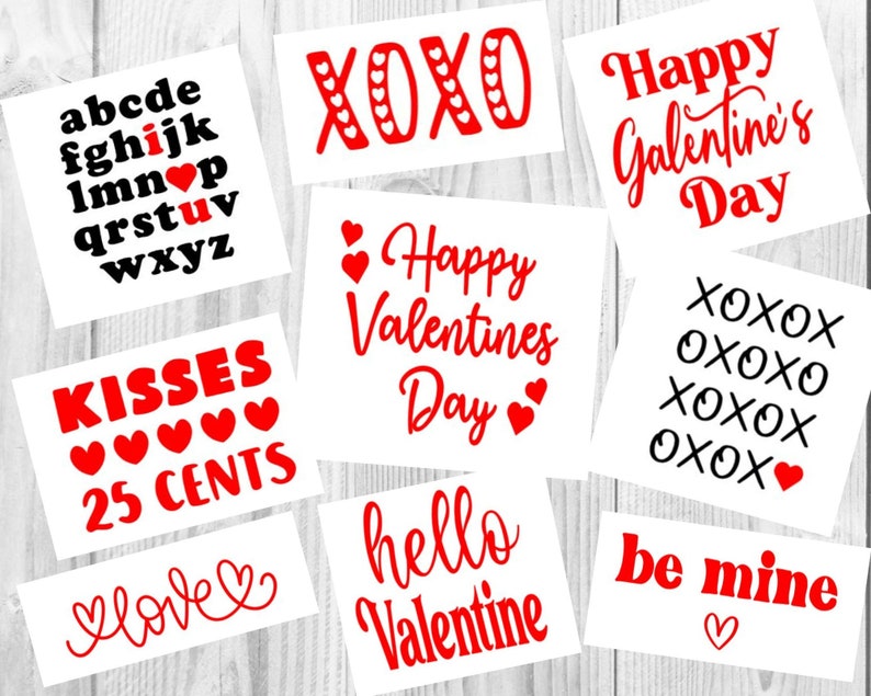 Valentine's Day Decals Galentine's Day Decal Happy Valentine's Day Decal Valentine's Stickers XOXO Decal Be Mine Decal Love Decal image 1