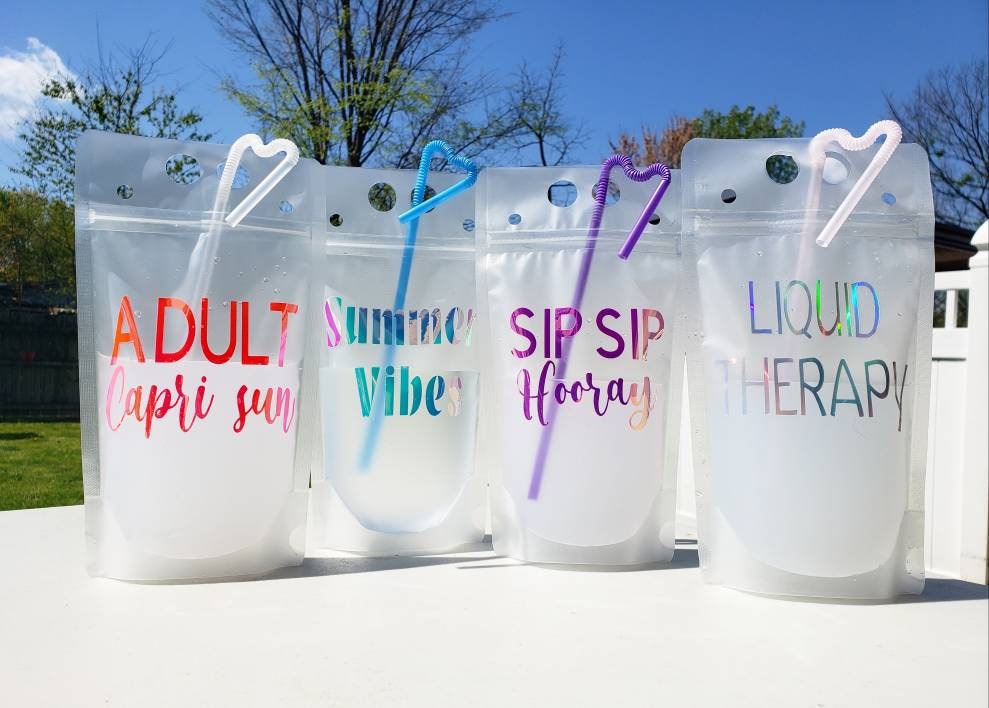 Vacation Editions: Adult Drink Pouches - Perfect for Girls Trips, Bachelorette Parties and More! Vegas Baby!