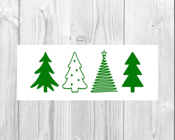 Christmas Trees Vinyl Decal Tree Decal Christmas Decal - Etsy