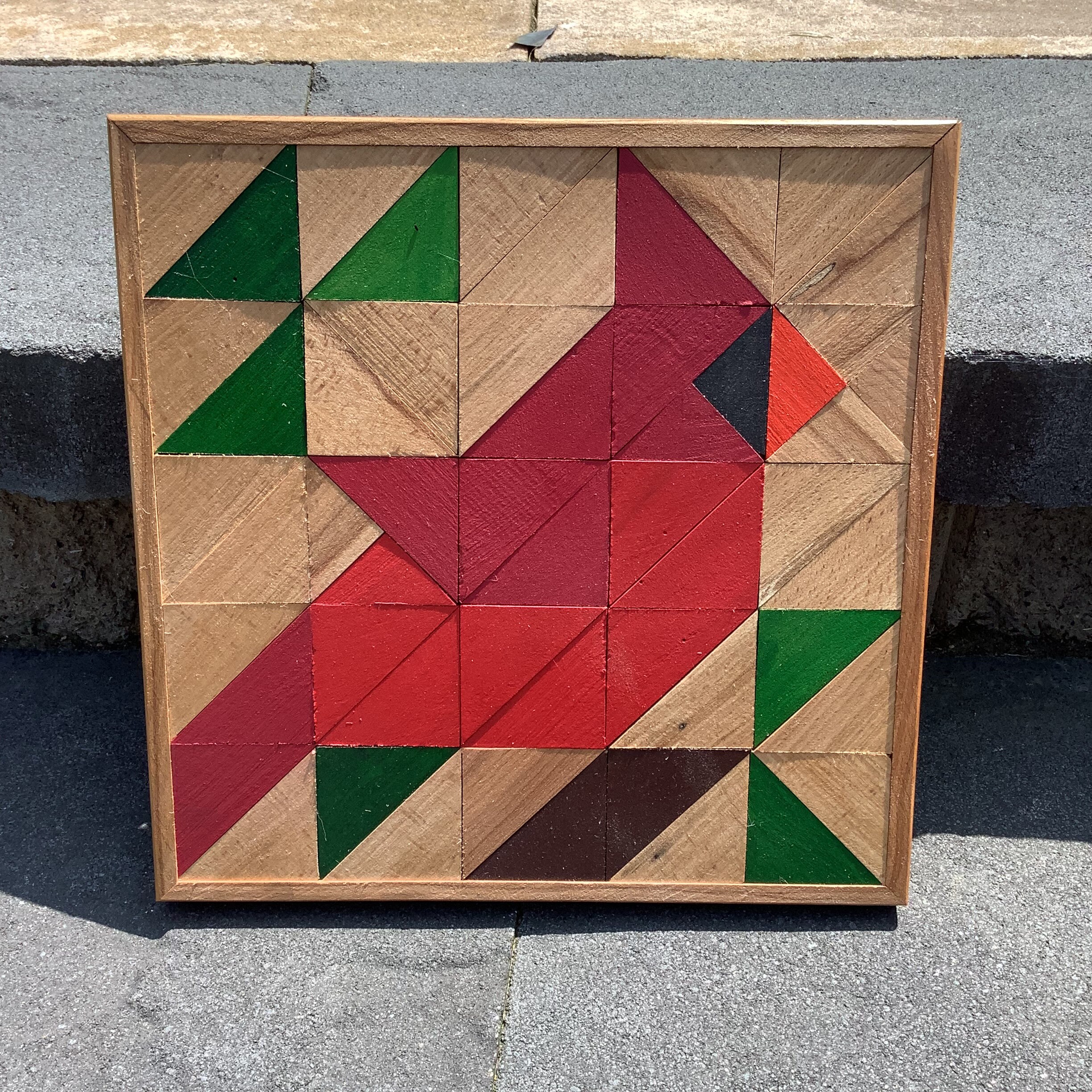 Cardinal Wood Wall Hanging Cardinal Barn Quilt Etsy