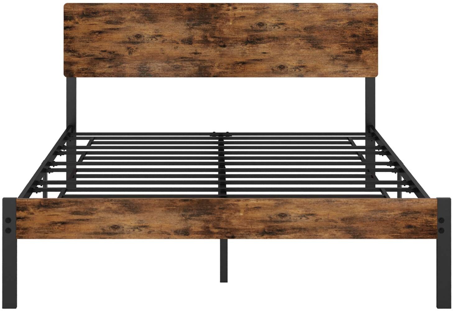 Beautiful Wood Grain Platform Bed Frame Full Queen Etsy