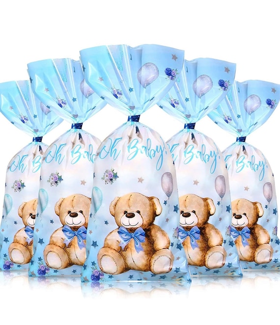 we can bearly wait treat bags, Bear Birthday, Teddy Bear Baby Shower treat bag, boho bear party, teddy bear party, teddy bear treat bags Il_570xn