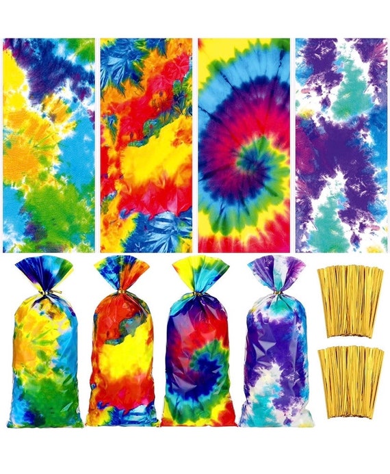 Tie Dye Treat Bags, Tie Dye Favor Bags, Tie Dye Birthday, Tie Dye