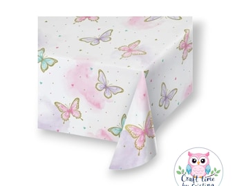 Butterfly Tablecloth, Pastel Butterfly, Butterfly Party, Butterfly Baby Shower, Butterfly Birthday, Butterfly Decorations, Gold Butterfly