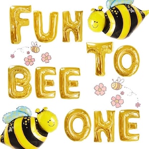Vetwo 31pcs Fun to Bee One Cake Topper Bee 1st Birthday Cupcake Decor  Bumble Bee/HoneyBee/Bee Beehive/First Bee-Day/Happy 1st Bee Day/Sweet Bee  Baby