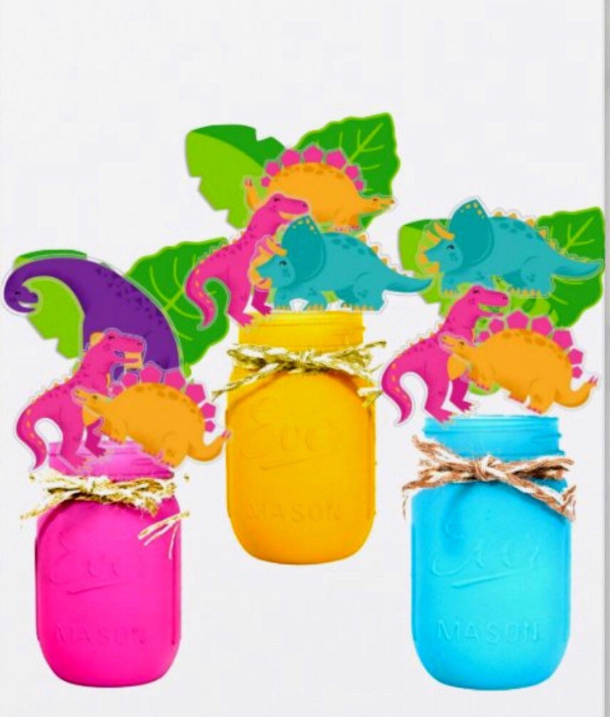 Girl Dino centerpiece Girl Dinosaur Party Decorations Pink Dinosaur Decor Girl Dinosaur Birthday Party Decoration Girl