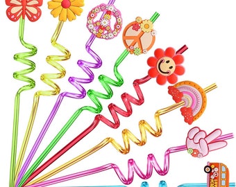 Groovy Straw, Groovy Party, Groovy Birthday, Two Groovy straw , two groovy party favors, Groovy, two groovy favors, groovy favors, groovy