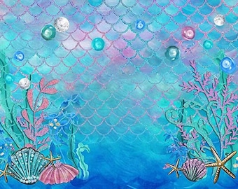 Mermaid backdrop, Mermaid Party, Mermaid birthday, Mermaid treat bags, mermaid, mermaid favors, mermaid decoration, mermaid banner, mermaid