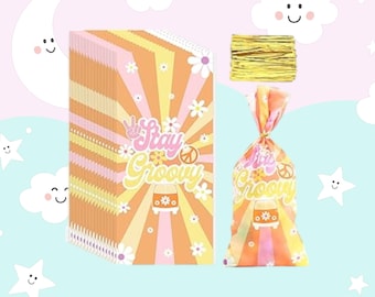 Groovy Treat bags, Groovy Party, Groovy Birthday, Two Groovy treat bags, two groovy candy bags, Groovy, two groovy