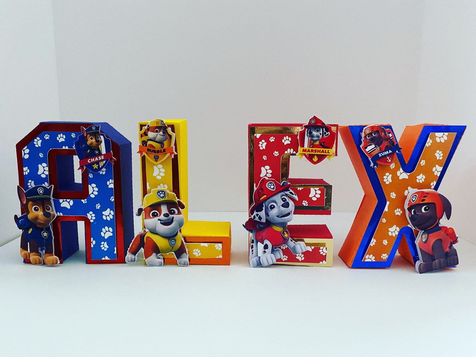 Paw patrol paw patrol letters paw patrol One letters paw | Etsy