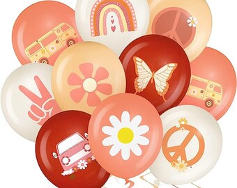 Groovy Balloon 10 Kit, Groovy Party Decorations. Groovy Balloons, groovy Birthday Party, Groovy decorations, two groovy, groovy favors