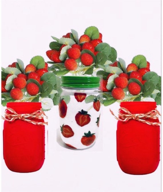 Strawberry Jar, Strawberry Centerpieces, Strawberry, Strawberry Theme,  Strawberry Party, Strawberry Shortcake Party, Strawberry Birthday 