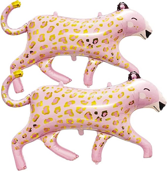 pink leopard Balloon, cheetah Mylar Balloon, Safari Baby Shower, Wild One, Jungle Birthday Party Decor, safari balloons, safari boho Il_570xn