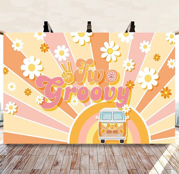 Groovy, Groovy Party Decorations. Groovy Backdrop, groovy Birthday Party, Groovy decorations, two groovy, one groovy Il_570xn