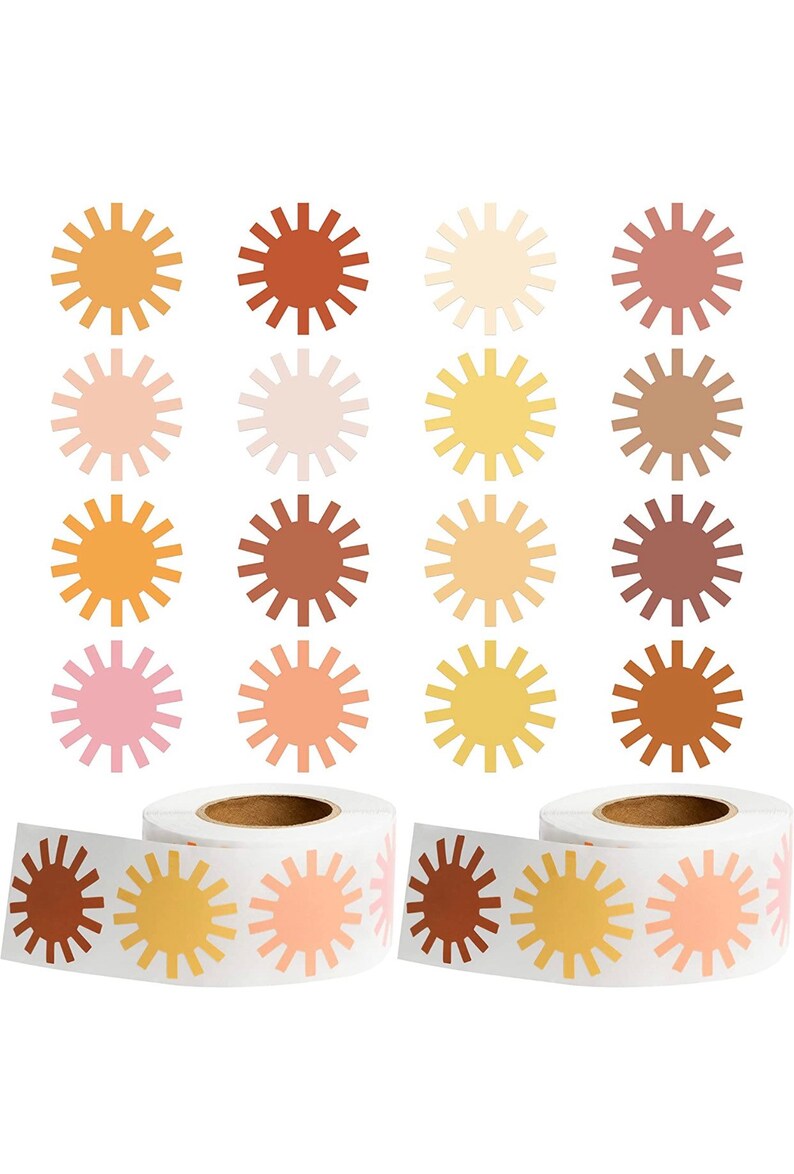 Sun Color Stickers First Trip Around the Sun Stickers, Sun Stickers, Sun Party, Sun 1st ...